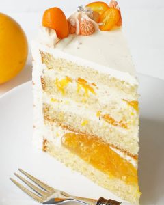 Anschnitt Mandarinen Torte