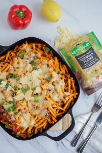 Nudel-Hackpfanne mit Cheddar Flakes von Kerrygold