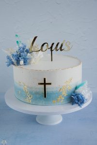 Kommuniontorte Hell Blau Backbienchen