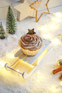 Zimt Cupcake mit Bratapfel Füllung